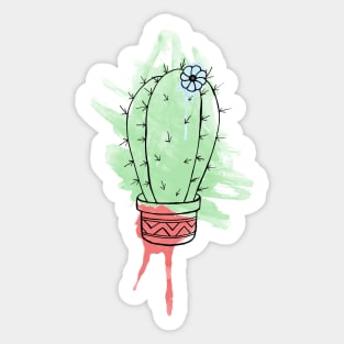 Cute Watercolor Cactus Sticker